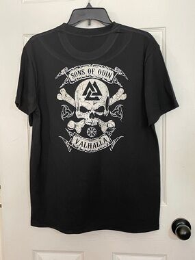 Sons of Odin Valhalla Graphic Tee - Black. Size M